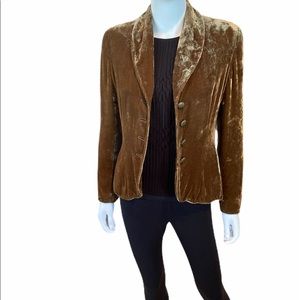 VINTAGE FELICIA & Co. lined gold velvet jacket